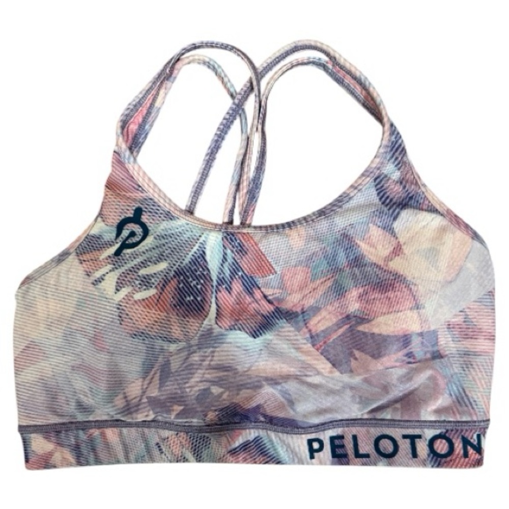 Peloton x WITH Sports Bra | Pastel Abstract Print Size L